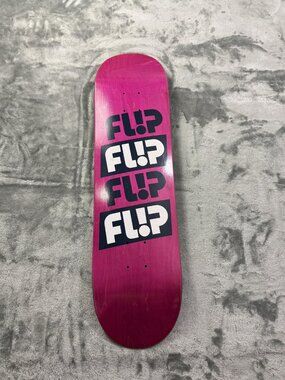 New Flip Logo Skateboard Deck 8.25 Pink Stain Art Graphic Street Wood Design